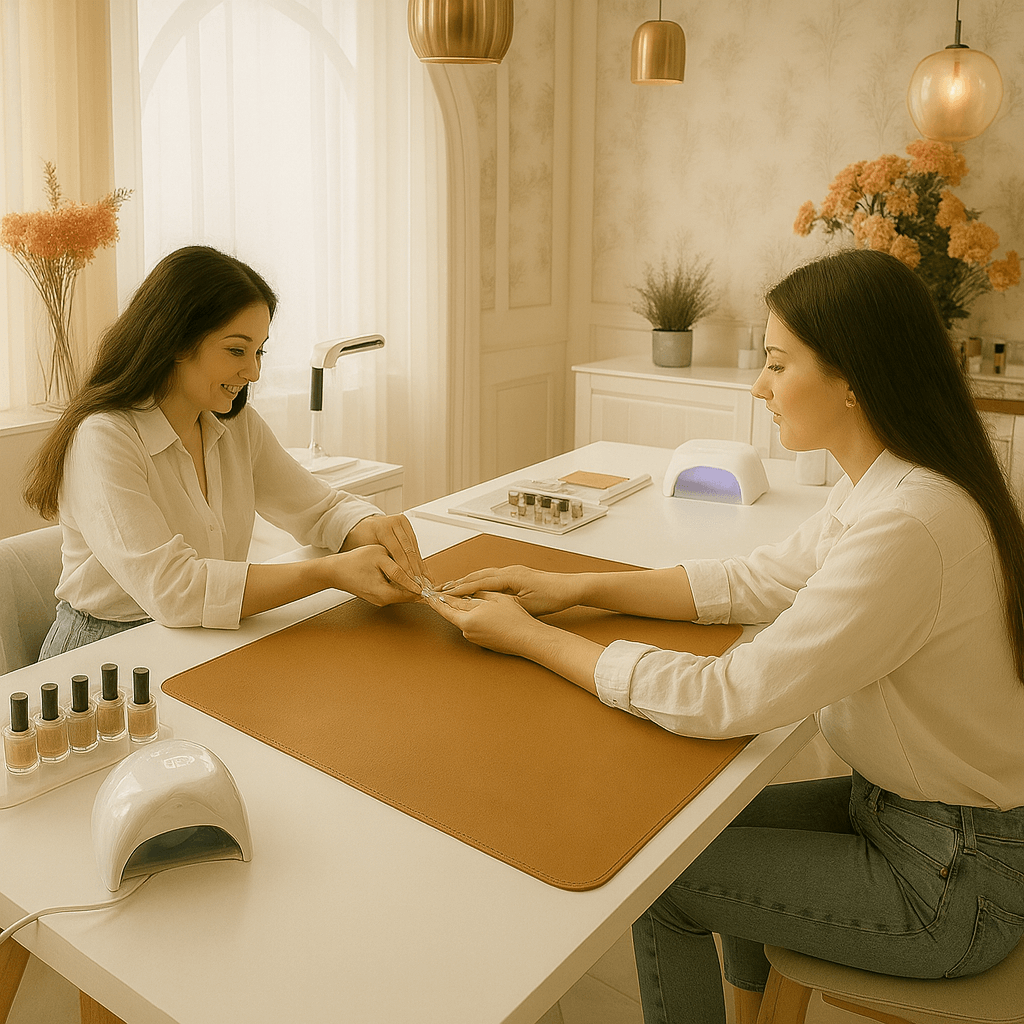 Camel Nailart Deskcover Nail Art Desk Cover Manicure & Beauty Station Mat