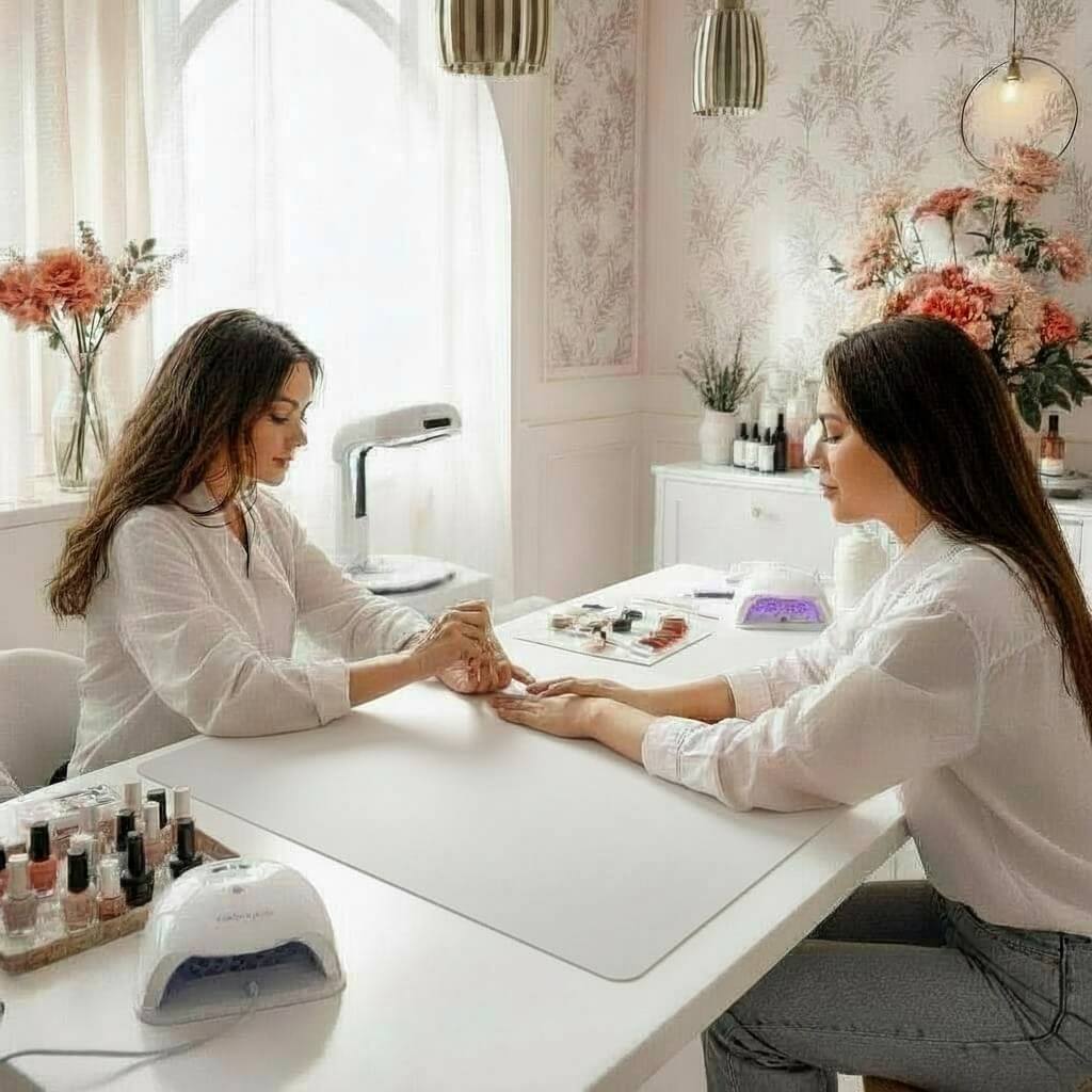 Grey Nailart Deskcover Nail Art Desk Cover Manicure & Beauty Station Mat